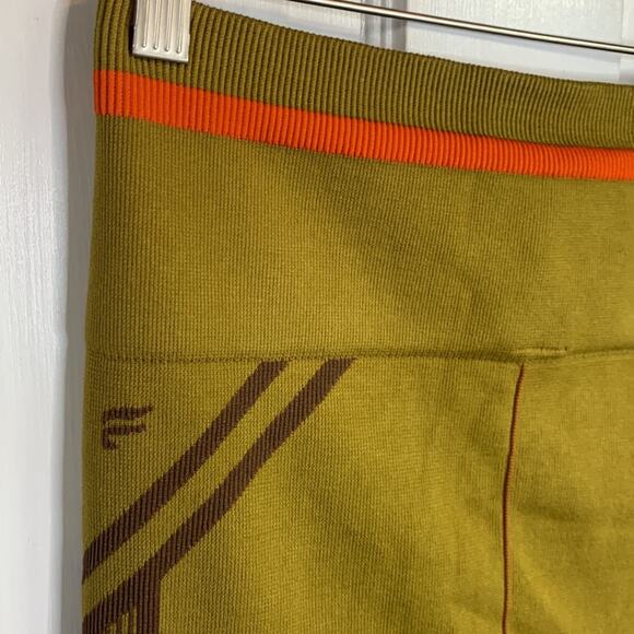 Fabletics High-Waisted Seamless Jacquard Chartreuse Legging Tights W-467 Size M - Picture 11 of 12